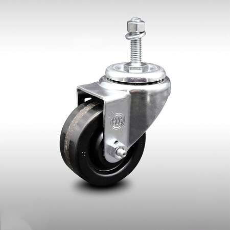 Service Caster 3 Inch SS Phenolic Wheel Swivel 10mm Threaded Stem Caster SCC-SSTS20S314-PHS-M1015